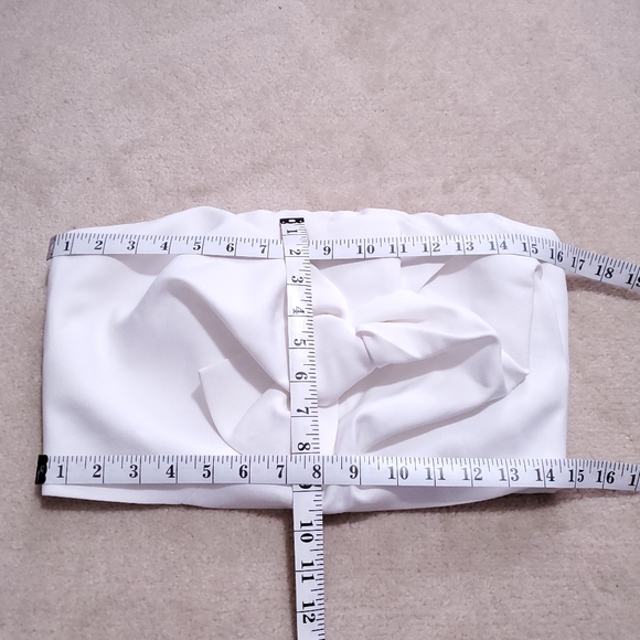 Chicwish sweet knot bustier short crop top white bow twist Medium M - Picture 10 of 15
